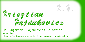 krisztian hajdukovics business card